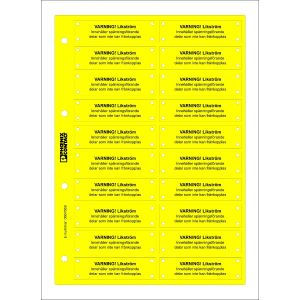 Graverade Skyltar - Varning Likström (20st)